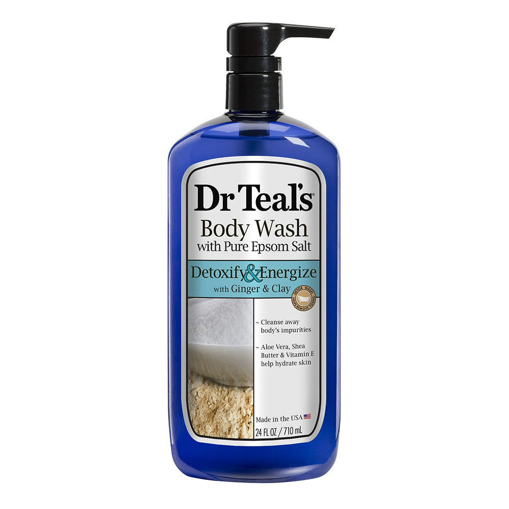 Dr. Teals Pure Epsom Salt Body Wash, Detoxify And Energize, 24 Oz